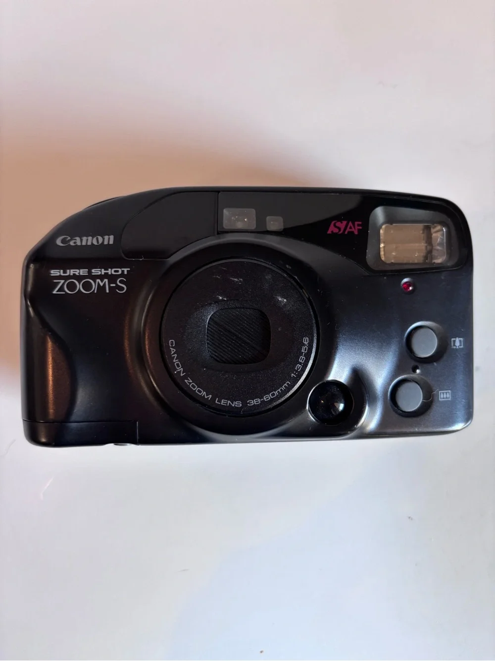 Vintage CANON SURE SHOT ZOOM-S Point and Shoot 35MM FILM Camera Works!